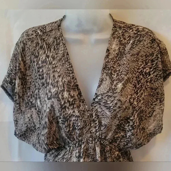 Marina Luna, snakeskin print, sheer top, size medium - Picture 2 of 9